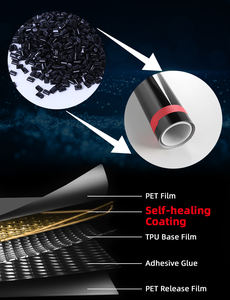 Article de vente chaud 1.52*15M Ultra hydrophobe TPU Ultra brillant <span class=keywords><strong>noir</strong></span> PPF avec réparation automatique et Film de protection contre la peinture anti-jaunissement - Product Image 4