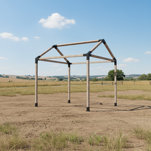 Kit de supports de <span class=keywords><strong>pergola</strong></span> galvanisés, <span class=keywords><strong>connecteur</strong></span> d'angle robuste pour cadre de poteaux en bois, idéal pour le bricolage extérieur - Product Image 2