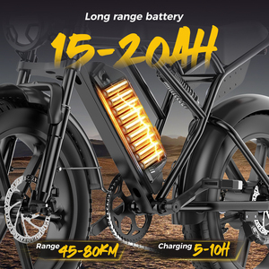 Vélo hybride Maxwheel 20 pouces, 5 vitesses, pneus larges, vélo électrique pas cher pour adultes RX-T3A RX-T3A - Product Image 2