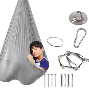 पोर्टेबल फोल्डिंग बच्चे चिकित्सा या अवकाश के समय के इनडोर या आउटडोर के लिए संवेदी हवाई हैममॉक स्विंग - Product Image 3