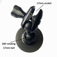 Support de téléphone magnétique flexible pour accessoires de golf, avec bras adaptateur pivotant à 360° pour support de bureau ou de voiture à rotule de 17 mm
