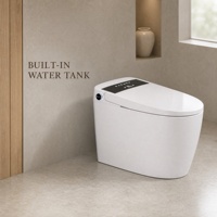 Toilette intelligente en céramique avec système de chasse automatique, nouveau modèle, cuvette allongée à poser au sol pour salles de bain, bidet, toilette intelligente