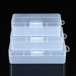 Transparent PP Storage Box With Lid Rectangle Shape Office Organizer Plastic Sample Container For Parts Storage - Product Image 1