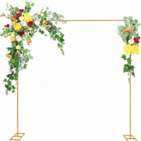 Arche de mariage ronde en métal - Cadre en acier doré brossé, réglable de 7 à 10 pieds, assemblage modulaire, location et vente en gros, MOQ 30