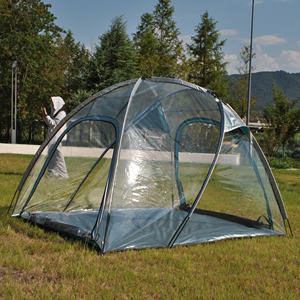 Tente de sport tout temps pour 2 à 4 personnes, tente à bulles transparente d'extérieur avec plancher en bâche imperméable pour la pêche sportive, le camping, les événements sportifs - Product Image 3
