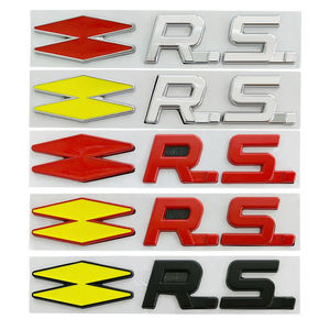Insigne d'emblème de voiture en métal 3D avec lettres de <span class=keywords><strong>logo</strong></span> RS de luxe pour voitures de sport (3 MK4 Arkana Sandero Laguna <span class=keywords><strong>4</strong></span>/5 RS) 1 an de carrosserie réutilisable - Product Image 2