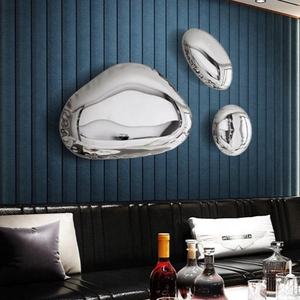 Set liontin dinding baja tahan karat seni kontemporer sepenuhnya buatan tangan - Product Image 2