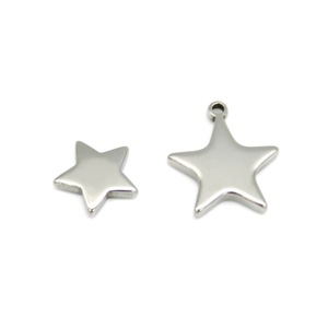 Dijes de estrella de acero inoxidable, colgantes huecos de cinco puntas para la fabricación de collares, componentes de joyería de 8mm, 10mm, 12mm, 15mm, 20mm - Product Image 5