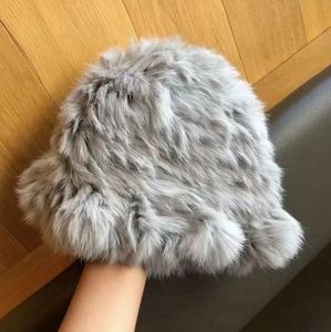 หมวกบักเก็ตขนเฟอร์สำหรับผู้หญิง ฤดูหนาว แบบขายส่ง หรูหรา นุ่ม อุ่น สบาย - Product Image 5