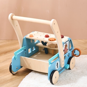 PMZ2201 <span class=keywords><strong>chariot</strong></span> éducatif en bois moderne marcheurs pour bébés jouet marcheur pousseur pour garçons filles fonction <span class=keywords><strong>de</strong></span> <span class=keywords><strong>marche</strong></span> pour enfants groupe d'âge - Product Image 2