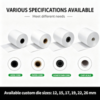 Rouleau de papier thermique pour caisse enregistreuse OEM, couleur personnalisée, simple couche, 57x40mm, imperméable, impression 1 à 8 couleurs, personnalisable