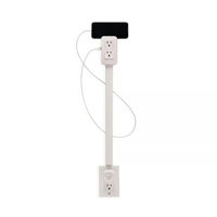 180 °   Prise de courant rotative et extensible avec 2 prises CA, USB-A et USB-C, rallonge de prise pour canapé