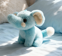 Porte-clés éléphant bleu en peluche, petite taille, jouet amusant pour machine à griffes, jouet en peluche pas cher