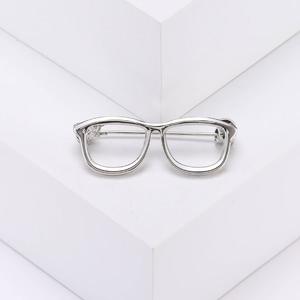 Mignon lunettes broche conception métallique stylisé aiguille corsage accessoire personnalité broche collier broche boucle anti-dérapante - Product Image 4