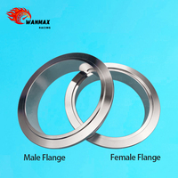 Collier de serrage d'échappement universel à dégagement rapide 304SS 2,5 pouces V-Band, acier inoxydable haute résistance pour collecteur d'échappement turbo