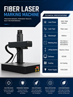 Machine de marquage laser à fibre 20W 30W 50W avec axe Z électrique, graveur de métal, acier inoxydable