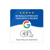 Carte NFC de commentaires et d'évaluations Boye Goole de haute qualité, avec support adhésif de bureau, film plastique laminé, pour service de vente au détail