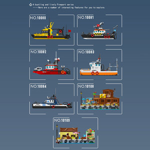 Moule King 10083 MOC Assemblage Modè<span class=keywords><strong>le</strong></span> Briques en plastique Enfants Unisex <span class=keywords><strong>Bateau</strong></span> de pêche éducatif Blocs de construction Ensemble Jouets - Product Image 6