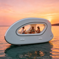Yacht électrique gonflable portable de luxe, bateau de fête flottant haut de gamme en DWF pour événements, usine de yachts sur mesure de 15 pieds