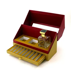 3 em 1 grande caixa de caixa de presente conjunto de caixa de embalagem de perfume para o perfume dos desenhos animados personalizado