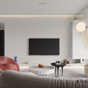 Panel de pared texturizado ecológico moderno, iluminación integrada, fácil instalación, resistente al agua y a la humedad para el hogar y la sala de estar - Product Image 1