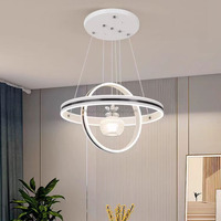 Luminaire suspendu pour restaurant, en fer, moderne, simple, lumière LED blanc chaud, ampoule tendance en forme de pomme, taille moyenne, pour salon