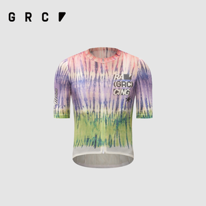 GRC Primavera Verano CMYK Jersey de <span class=keywords><strong>Ciclismo</strong></span> de Manga Corta Transpirable de <span class=keywords><strong>Lana</strong></span> de Secado Rápido para Bicicleta de Montaña Fabricantes - Product Image 1