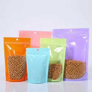 Feuchtigkeitsbeständiger 0,1mm BOPP/VMPET/PE Lebensmittelgeeigneter Stehbeutel mit Reißverschluss und Transparentem Fenster für Snack- und Nussverpackungen - Product Image 1