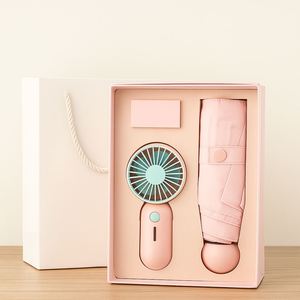 Portable Fan & Umbrella <b>Gift</b> Set Compact Handheld Fan Foldable Umbrella with Logo - Product Image 4