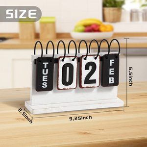 <span class=keywords><strong>Calendrier</strong></span> de bureau <span class=keywords><strong>2023</strong></span> <span class=keywords><strong>en</strong></span> bois <span class=keywords><strong>calendrier</strong></span> perpétuel bureau <span class=keywords><strong>en</strong></span> bois métal <span class=keywords><strong>calendrier</strong></span> à bascule Date mois <span class=keywords><strong>semaine</strong></span> planificateur pour étagère murale - Product Image 2