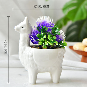 Stile nordico su misura bianco in ceramica fioriera simpatico cartone animato a forma di Multi-animale per la decorazione della casa giardino succulento <span class=keywords><strong>Cactus</strong></span> vasi di fiori - Product Image 4