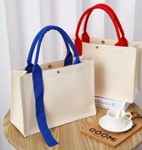 Customized <b>Thick</b> Cotton Canvas Handbag for Women, Large Capacity Zipper Buckle, Women's Shopping Bag - Product Image 5