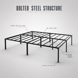 <span class=keywords><strong>Sommier</strong></span> pliant en métal, capacité de 3500 lb, transport facile, support à lattes, aucun <span class=keywords><strong>sommier</strong></span> tapissier requis, noir - Product Image 1