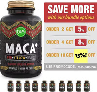 Capsules de Maca et de Racine de Ginseng pour Hommes - Stimulant Énergétique Naturel Puissant - Vente Flash