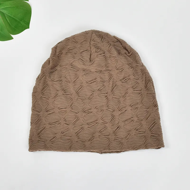 यूनिसेक्स Slouchy टोपी बोनट बालों को कवर नींद कैप बुना हुआ डबल परत Beanie सर्दियों Hiphop टोपी के साथ कस्टम लोगो