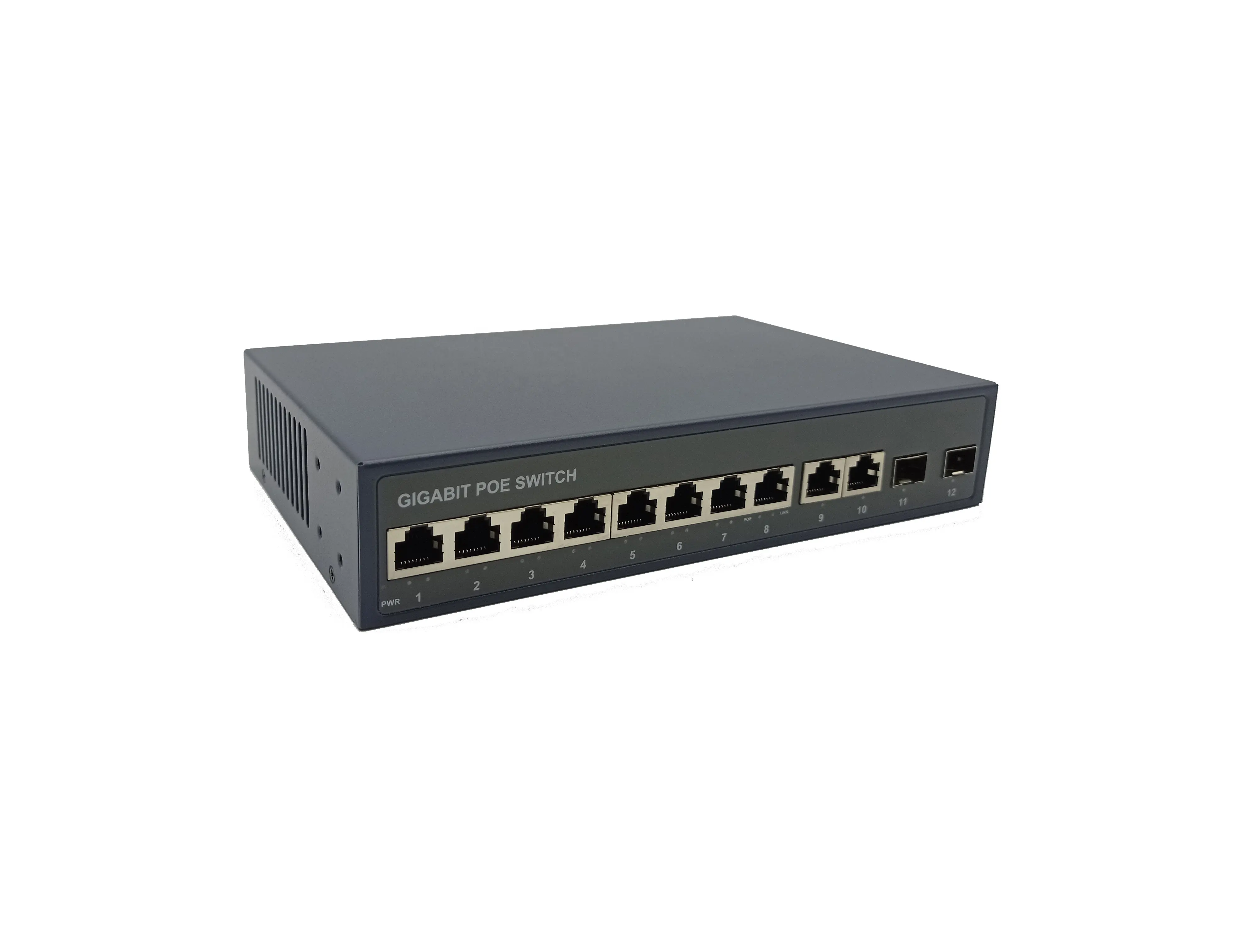 Ethernet Switch 8 Poort 10/100/1000Mbps Met 2sfp Poe Switch Ingebouwde 120W Voor Cctv Ip Camera