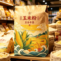 Bolsa de Papel Kraft Multicapa de 10-25 kg para Exportación y Uso Doméstico, Embalaje de Doble Canal, Tamaño Personalizado, Biodegradable, Reciclable, a Granel