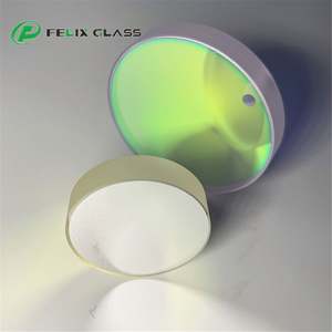Verre de silice fondue rond personnalisé FELIX avec trou de perçage, miroir diélectrique optique plat - Product Image 1