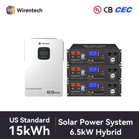 Inverter 6.5KW Dengan 3 Rak Server Paket Baterai LiFePO4 Sistem Cadangan UPS Tenaga Surya Stok AS Pengiriman 3-7 Hari Per Unit