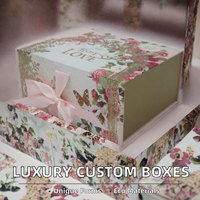Boîte cadeau romantique en forme de rose, estampillée à chaud, laminée, impression personnalisée pour mariage et anniversaire, vente en gros, fournisseur d'usine