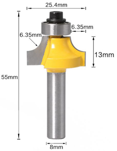 8 Mét Shank Carbide Blade Chế Biến Gỗ Góc Vòng Phay Cutter Khắc Router Bits Với Mang Đồ Nội Thất Dụng Cụ Cắt - Product Image 4