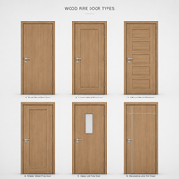 Porte en bois insonorisée et ignifugée, design moderne certifié, résistance au feu UL 20/30/45/60/90 minutes pour projets hôteliers