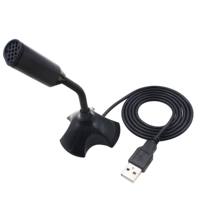 Microphone de bureau USB compact avec support pour ordinateur portable et PC, micro de streaming à col de cygne réglable
