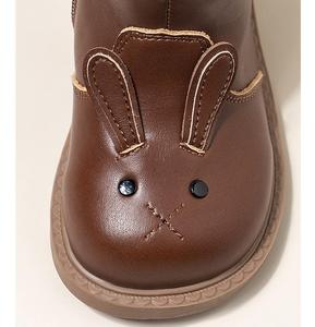 Waterproof Side Zipper <b>Ankle</b> Children's Boots Kids Winter School Kids <b>Ankle</b> Boots Cartoon Rabbit Leather Kids Boots Girls - Product Image 4