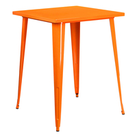 Fourniture directe en usine de meubles de restaurant de table à manger rétro antique Table carrée en acier pour café