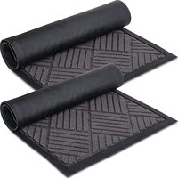 Tapis de sol en caoutchouc de bienvenue d'entrée avant extérieure robuste résistant à la déchirure pour intérieur
