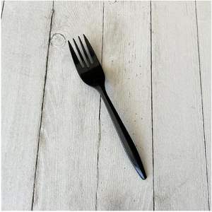 Cubiertos Desechables de Polipropileno Negro de Peso Medio, Tipo Tenedor, 1000 Unidades por Paquete - Product Image 4