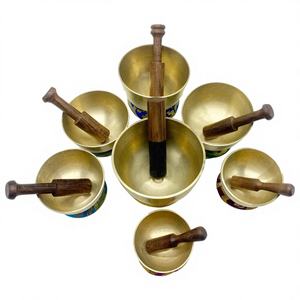 Bols chantants pour la méditation, le yoga, la guérison des chakras, la thérapie sonore, finition antique écologique, acier inoxydable fait à la main, métal 2026 - Product Image 1