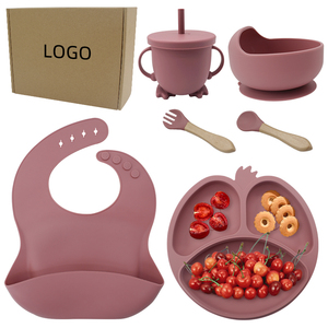 Juego de Vajilla de Silicona para Bebé de 6 Piezas, para Uso Diario, Apto para Microondas y Lavavajillas, Ecológico, Libre de BPA, Venta al Por Mayor - Product Image 1