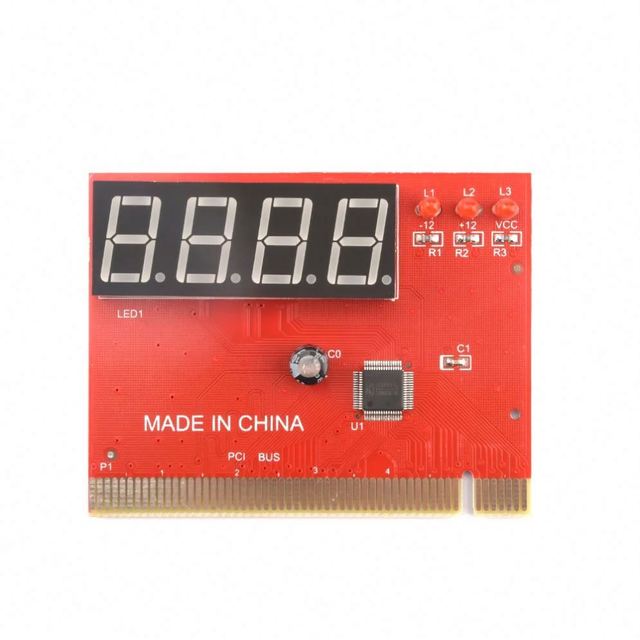 4 Digital PCI Card PC Analyzer Diagnostic Motherboard POST Test Red LED Motherboard Tester